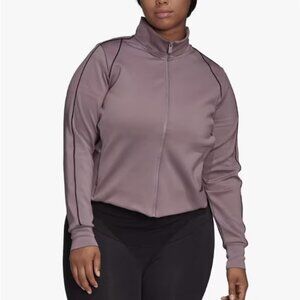 Adidas Women's Plus Size Walking Jacket Lustrous Purple Colourpop Track Top
